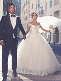Off The Shoulder Sweetheart Ball Gown Wedding Dresses