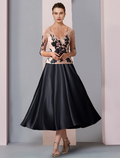 Mother of the Bride Dress Formal Wedding Guest Party Elegant V Neck Length Sleeve with Pleats