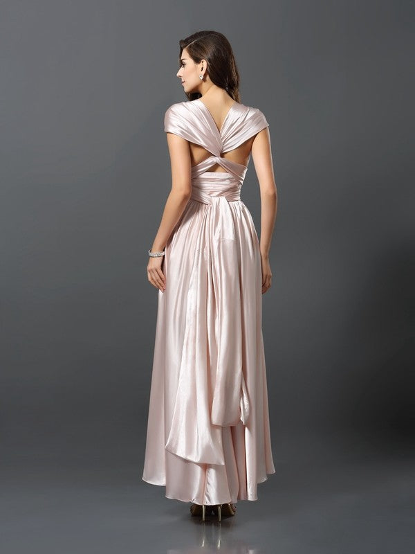 Sheath/Column Sleeveless High Low like Convertible Bridesmaid Dresses