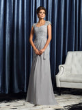 Sheath/Column Sweetheart Applique Short Sleeves Long Mother of the Bride Dresses