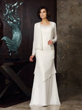 Sheath/Column Scoop Beading Sleeveless Long Mother of the Bride Dresses