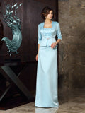Sheath/Column Strapless Sleeveless Long Mother of the Bride Dresses