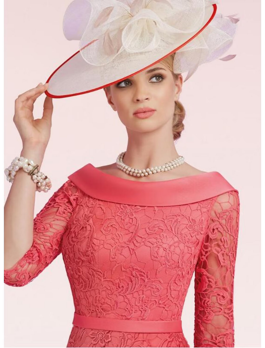 Mother of the Bride Dress Plus Size Neck Knee Length Half Sleeve with Bow(s) Split Front