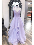 Ball Gown Prom Dresses Princess Dress Formal Floor Length Sleeveless V Neck Backless with Pleats Appliques