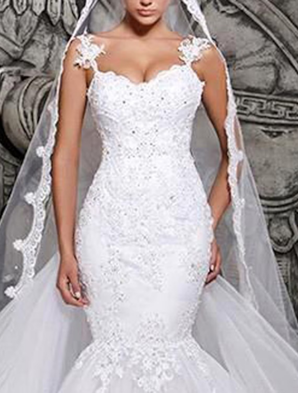 Engagement Open Back Formal Wedding Dresses Court Train Strap Strapless