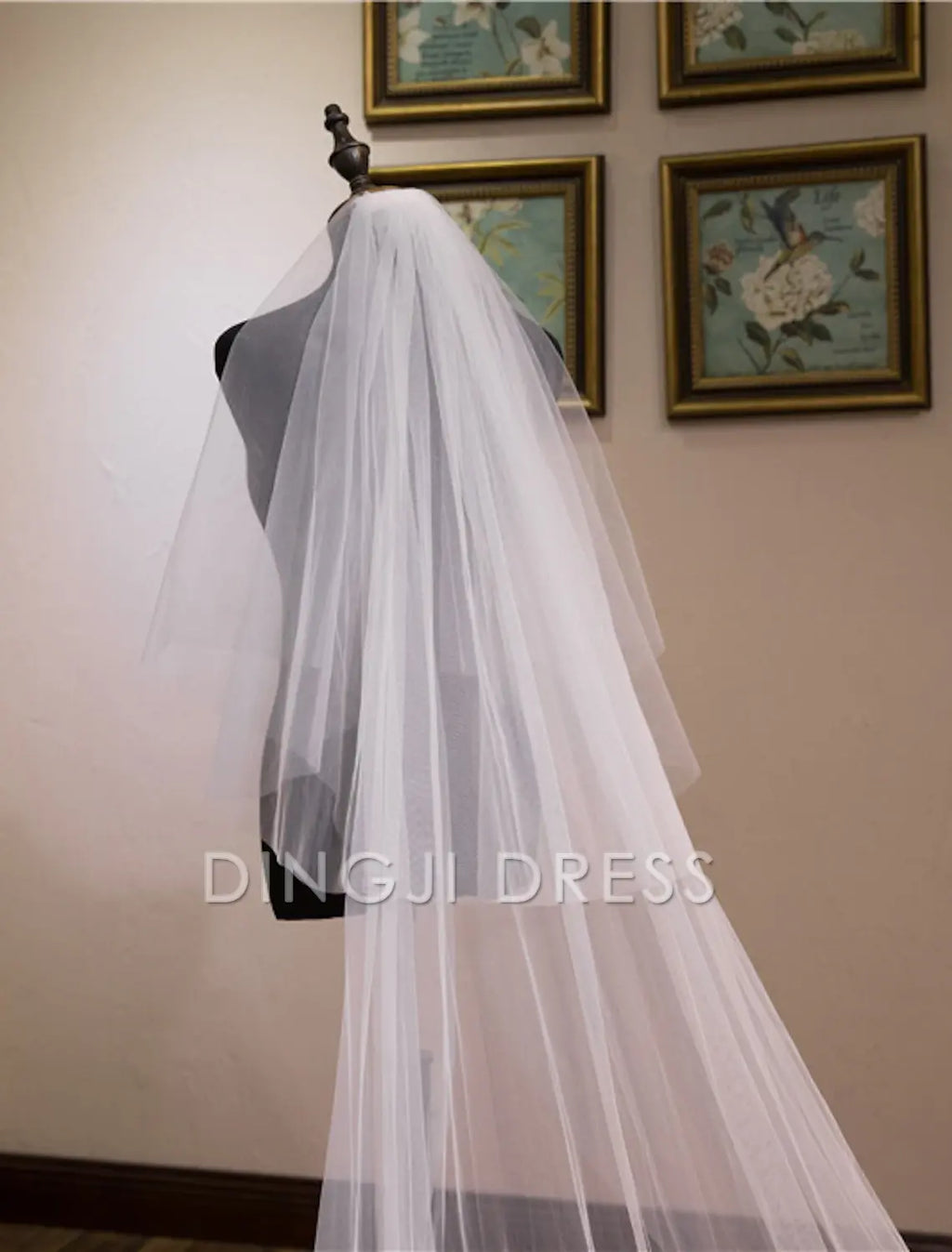 Ding Ji Two-tier Wedding Veil Cathedral Veils with Embroidery Hot Sale Veil