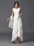 A-Line/Princess Scoop Sleeveless Long Mother of the Bride Dresses