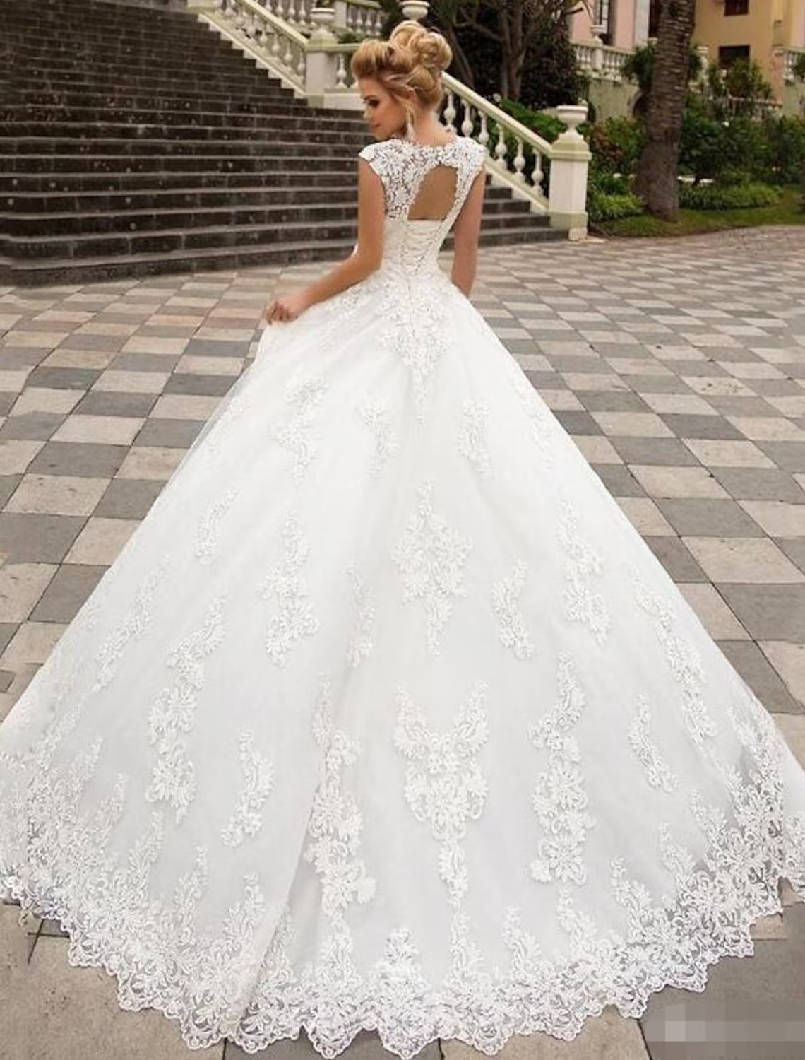 Engagement Open Back Formal Wedding Dresses A-Line Strapless V Neck