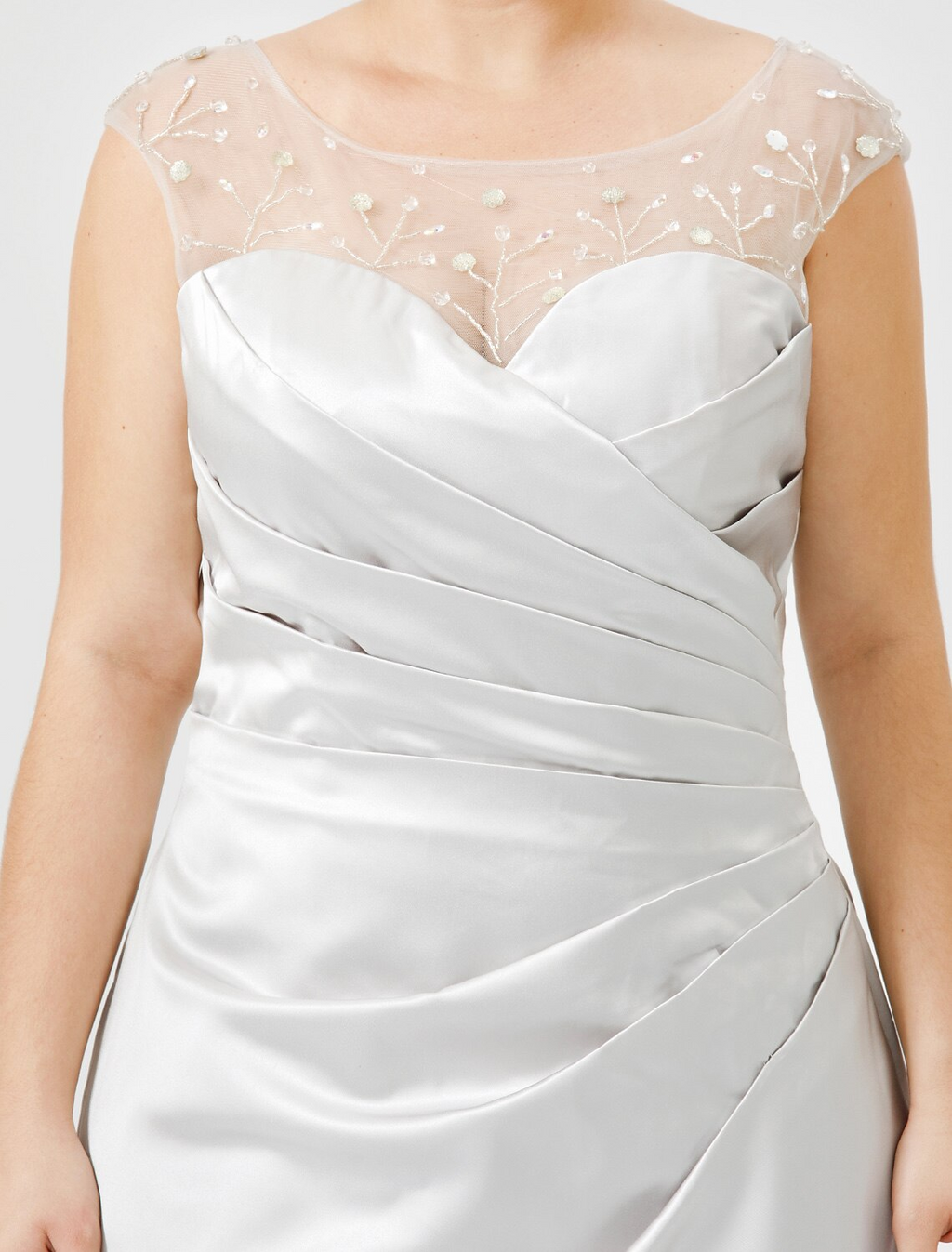 Mother of the Bride Dress Classic Timeless Elegant Luxurious Plus Size Floor Length Sleeveless No with Pleats Crystals