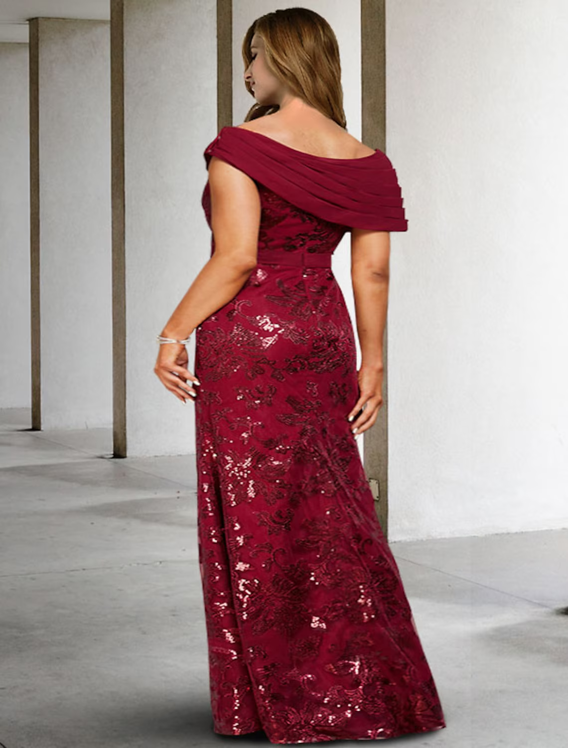 Plus Size Curve Mother of the Bride Dresses Elegant Dress Formal Floor Length Sleeveless V Neck with Appliques