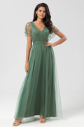 Wholesale A-Line Prom Dresses Beaded Embroidered Twilight Bridesmaid Dress