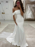 Sexy Wedding Dresses Short Sleeve Strapless Fabric