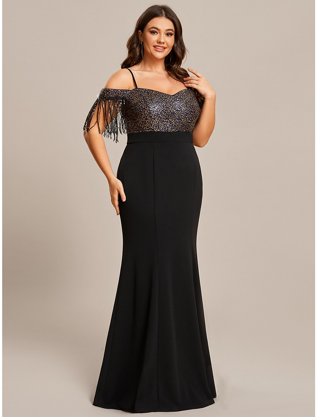 Wedding Guest Dresses Dress Formal Floor Length Short Sleeve Off Shoulder Fabric with Tassel