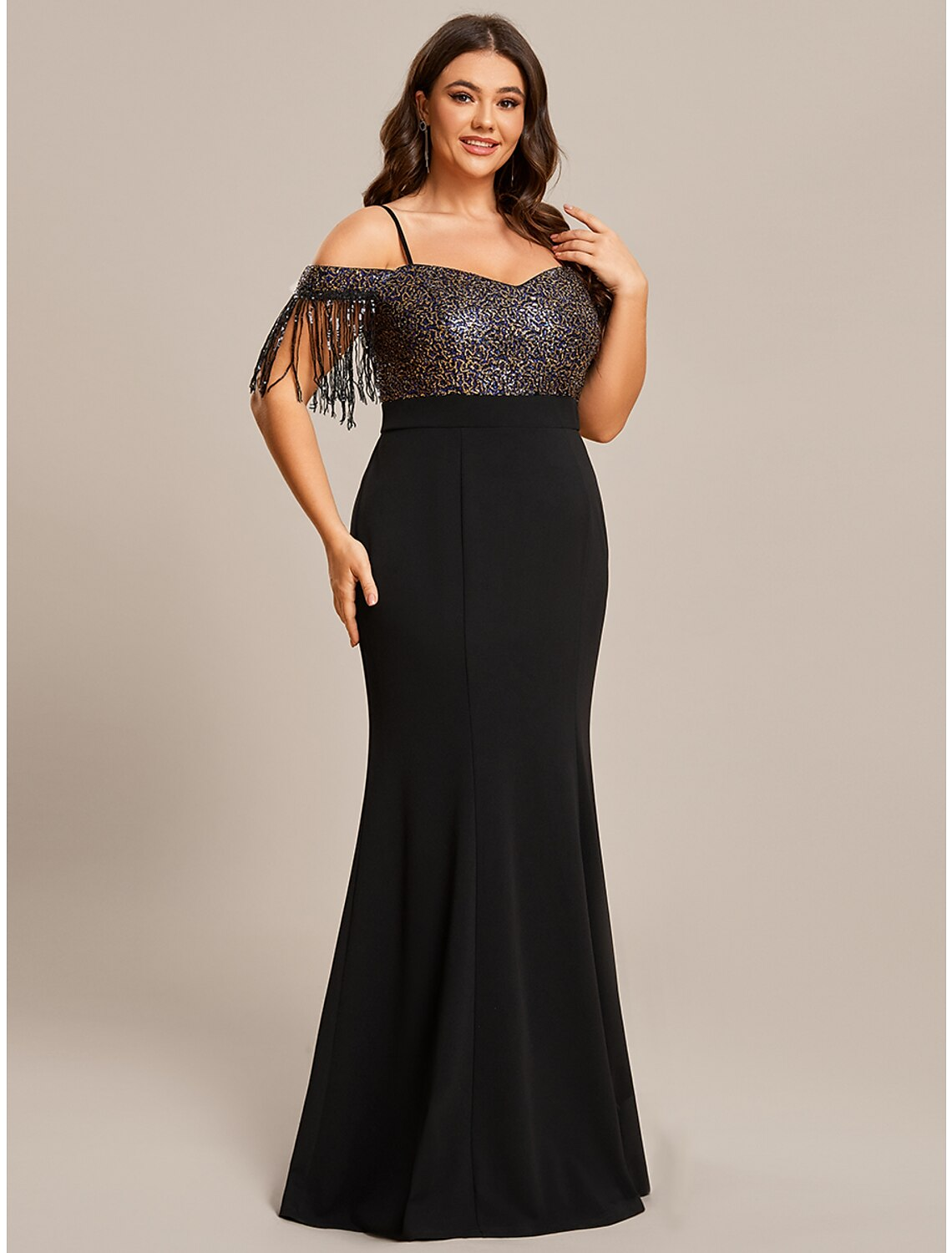 Wedding Guest Dresses Dress Formal Floor Length Short Sleeve Off Shoulder Fabric with Tassel