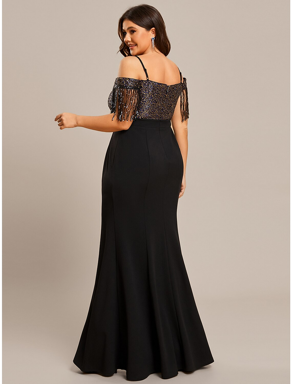 Wedding Guest Dresses Dress Formal Floor Length Short Sleeve Off Shoulder Fabric with Tassel