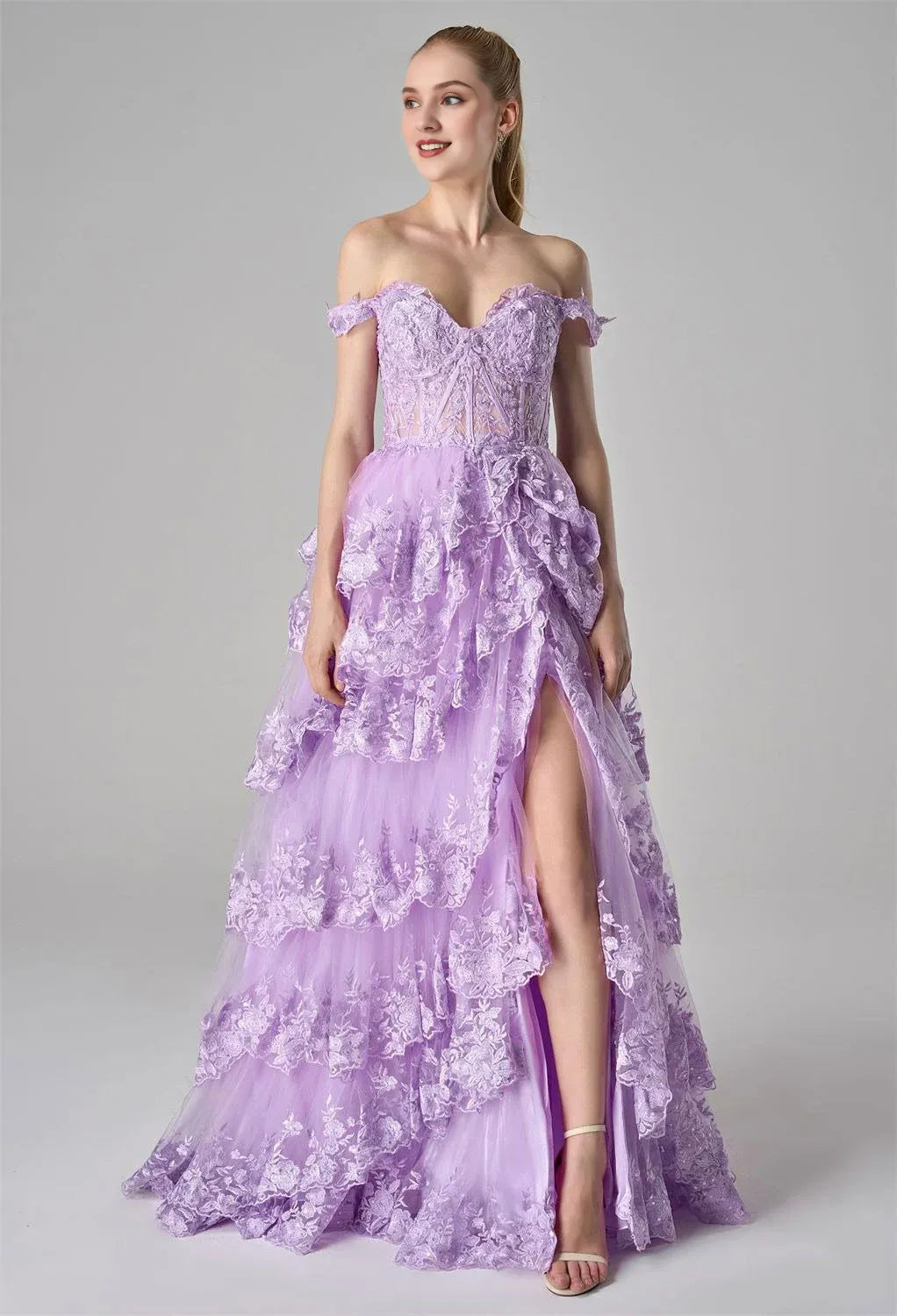 Graceful Stylish Refined Beautiful Timeless Elegant Tulle A-Line Sleeveless Floor-Length Prom Dress