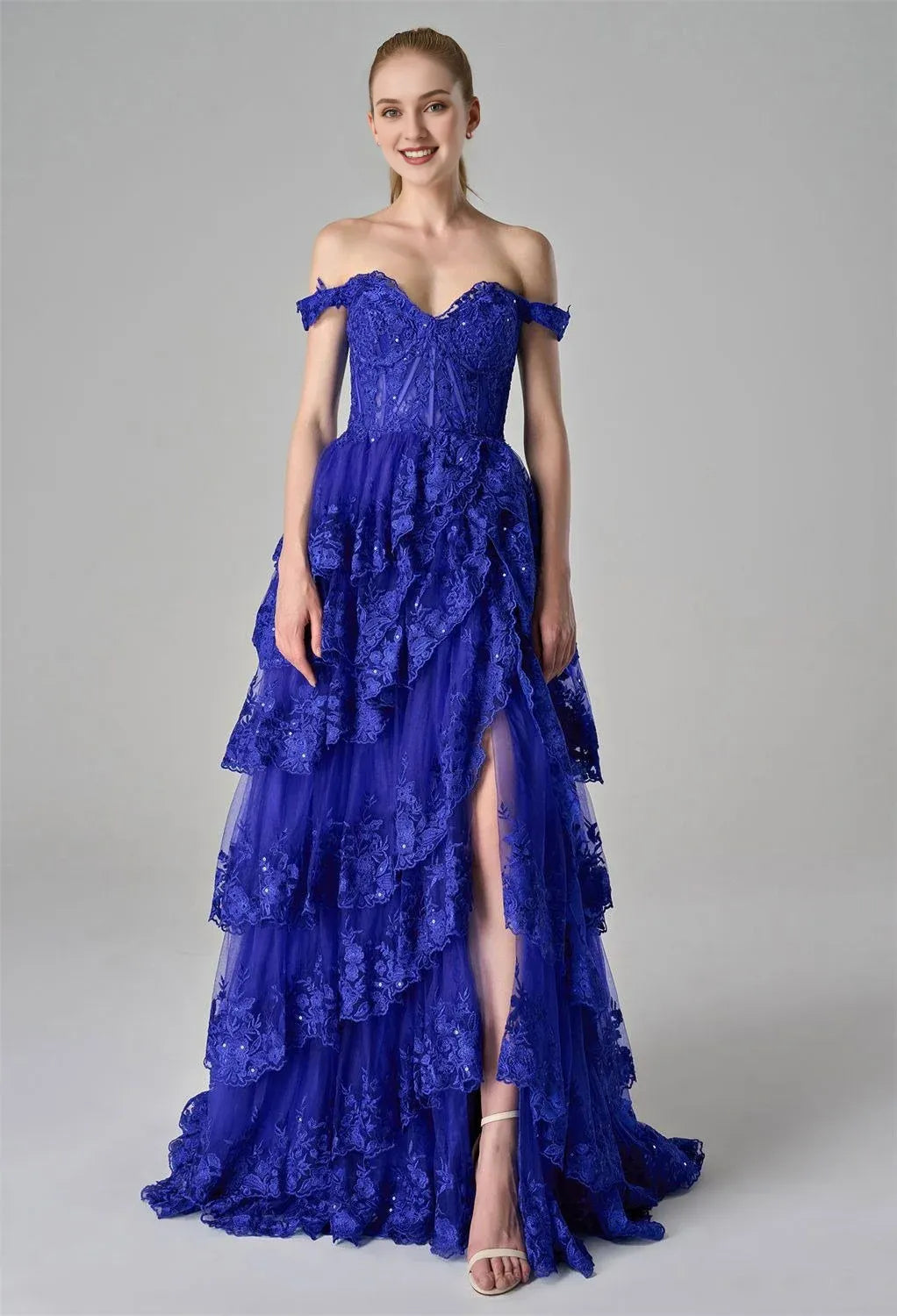 Graceful Stylish Refined Beautiful Timeless Elegant Tulle A-Line Sleeveless Floor-Length Prom Dress