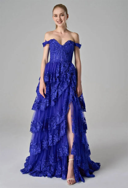Graceful Stylish Refined Beautiful Timeless Elegant Tulle A-Line Sleeveless Floor-Length Prom Dress