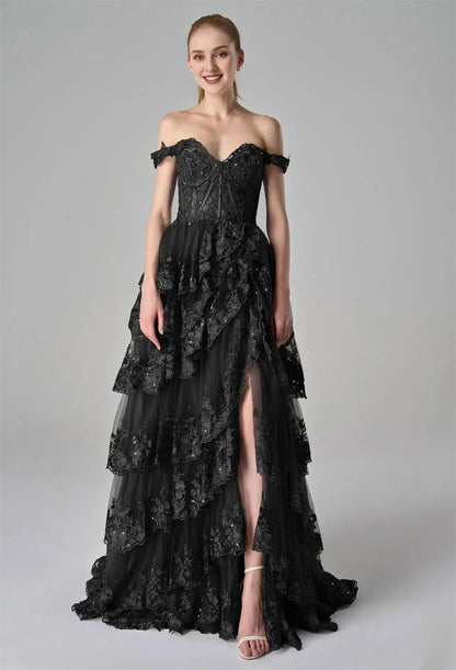 Graceful Stylish Refined Beautiful Timeless Elegant Tulle A-Line Sleeveless Floor-Length Prom Dress