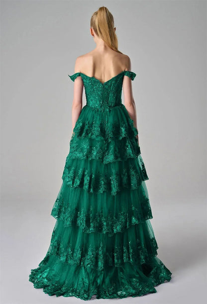 Graceful Stylish Refined Beautiful Timeless Elegant Tulle A-Line Sleeveless Floor-Length Prom Dress