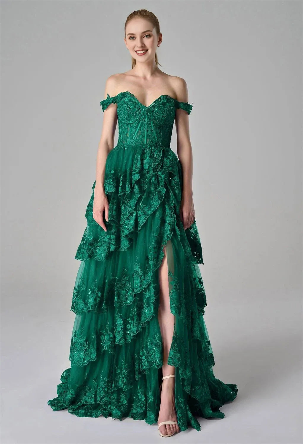 Graceful Stylish Refined Beautiful Timeless Elegant Tulle A-Line Sleeveless Floor-Length Prom Dress