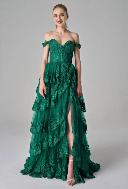 Graceful Stylish Refined Beautiful Timeless Elegant Tulle A-Line Sleeveless Floor-Length Prom Dress