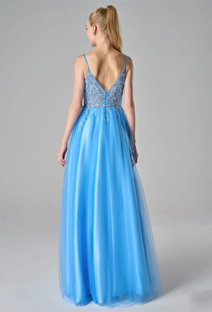 Special Occasion Sophisticated Graceful Stylish Refined Beautiful Elegant Tulle A-Line Sleeveless Prom Dress