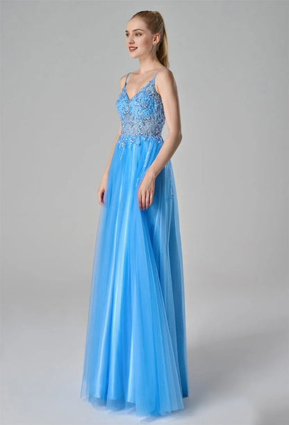 Special Occasion Sophisticated Graceful Stylish Refined Beautiful Elegant Tulle A-Line Sleeveless Prom Dress