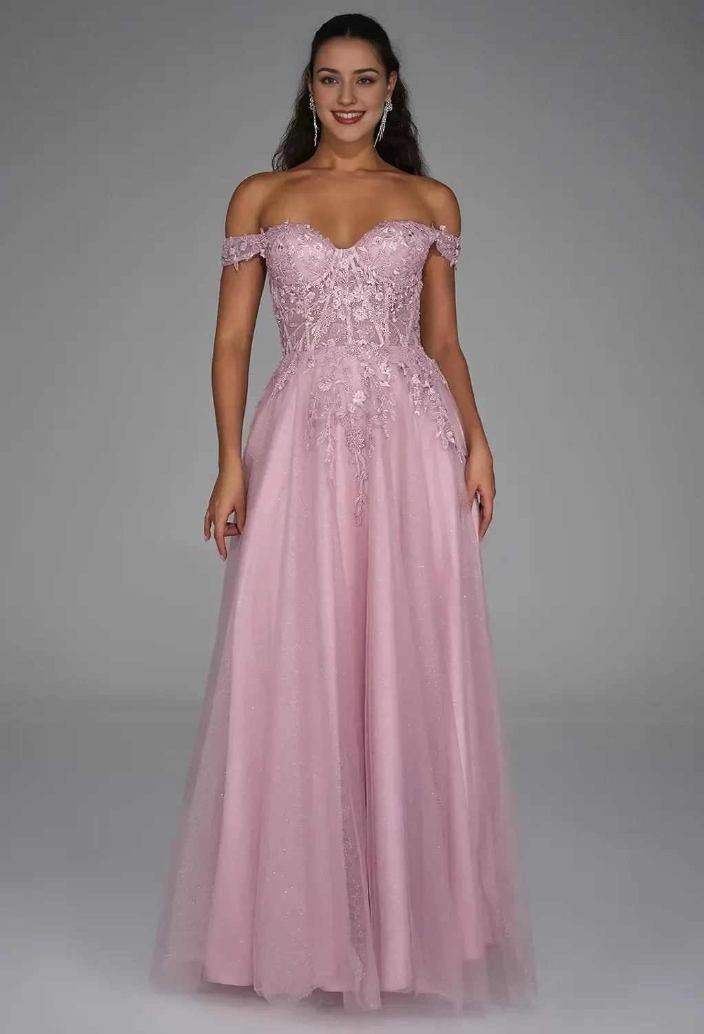 Special Occasion Sophisticated Graceful Stylish Elegant Tulle A-Line Sleeveless Floor-Length Prom Dress