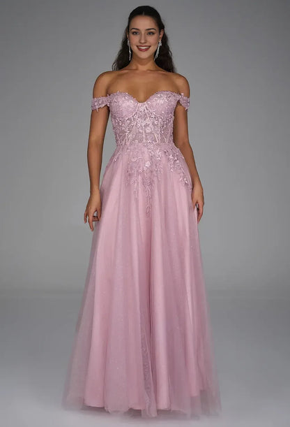 Special Occasion Sophisticated Graceful Stylish Elegant Tulle A-Line Sleeveless Floor-Length Prom Dress