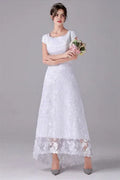 Short sleeves Asymmetrical Ankle Length Bateau mother's dress
