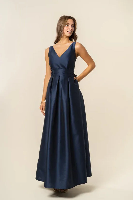 Beautiful Timeless Special Occasion Elegant Satin A-Line Strapless Sleeveless Floor-Length Prom Dress