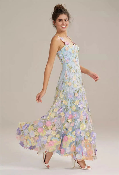 Refined Beautiful Timeless Elegant Red Tulle A-Line V-Neck Sleeveless Long Prom Dress