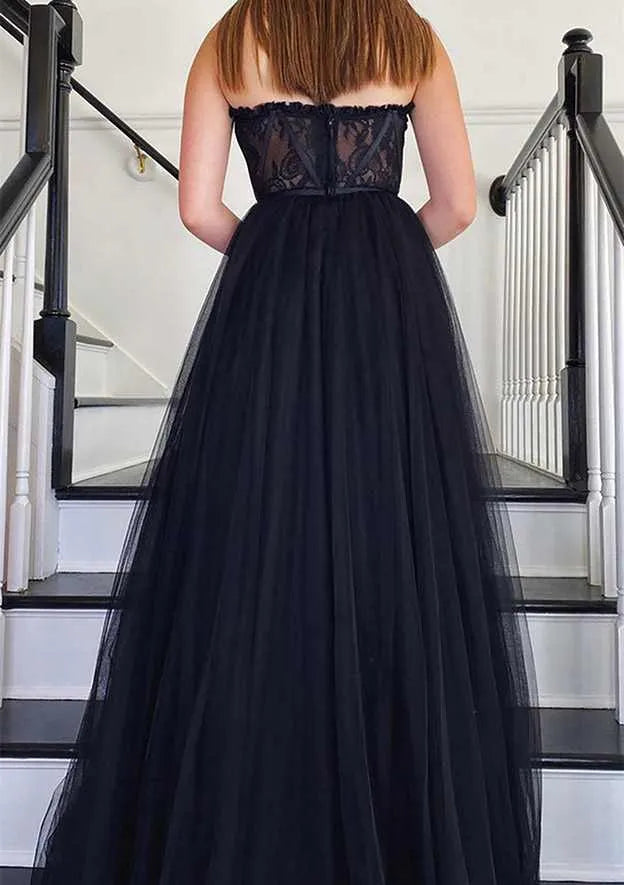 Sweetheart Strapless Long/Floor-Length Prom Dress