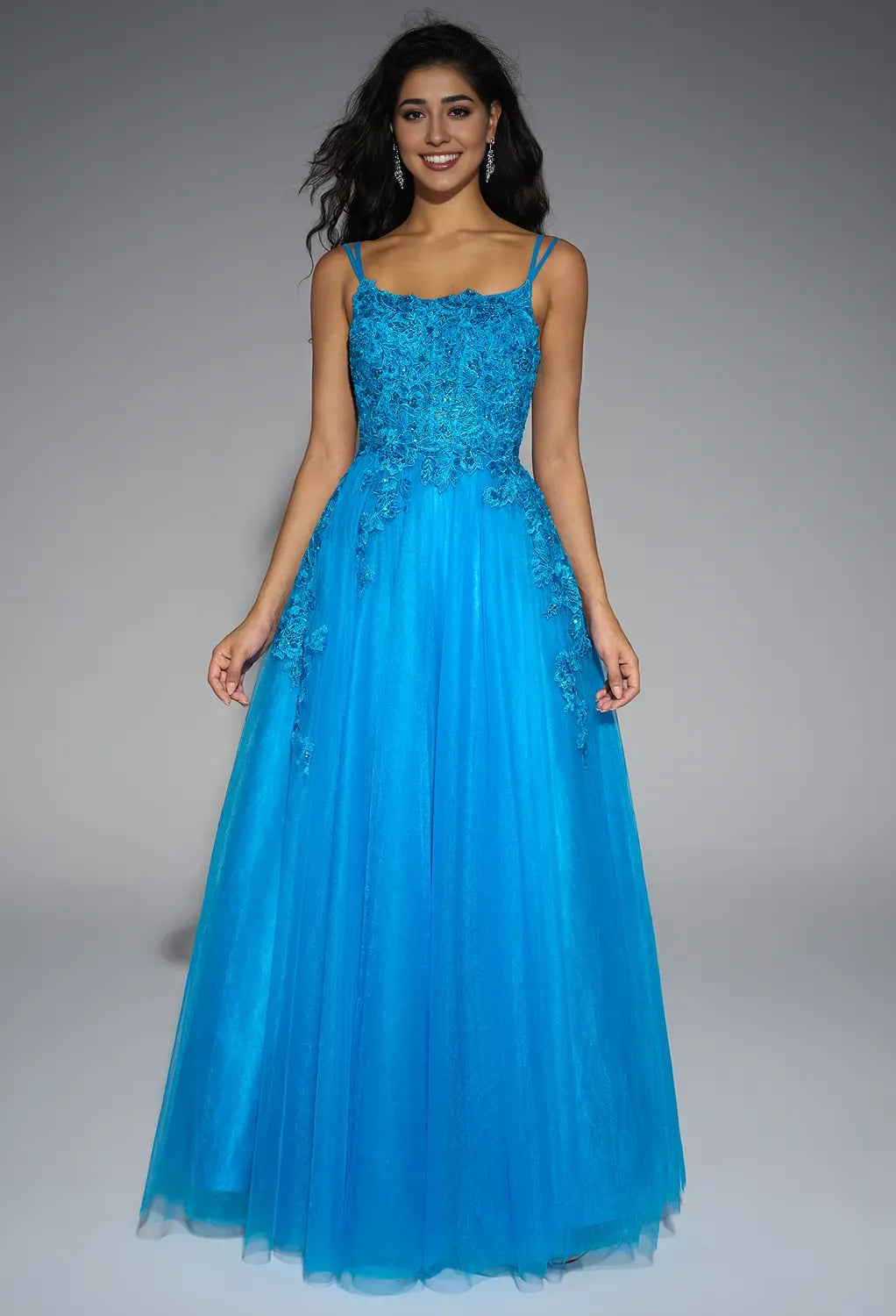 Timeless Special Occasion Sophisticated Graceful Elegant Tulle A-Line Sleeveless Long Prom Dress