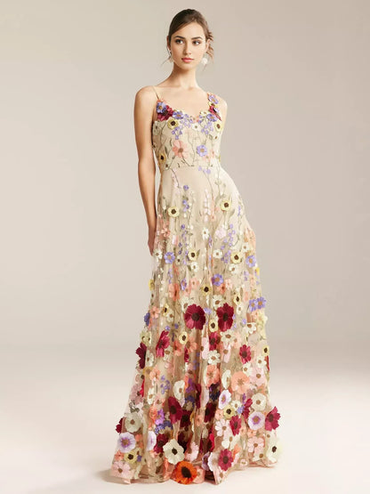 Refined Beautiful Timeless Elegant Red Tulle A-Line V-Neck Sleeveless Long Prom Dress
