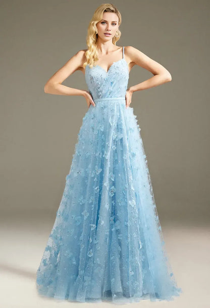 Graceful Stylish Refined Beautiful Elegant Red Tulle A-Line V-Neck Sleeveless Prom Dress