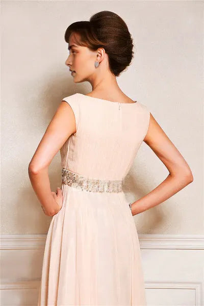 short sleeves floor length mother's dress