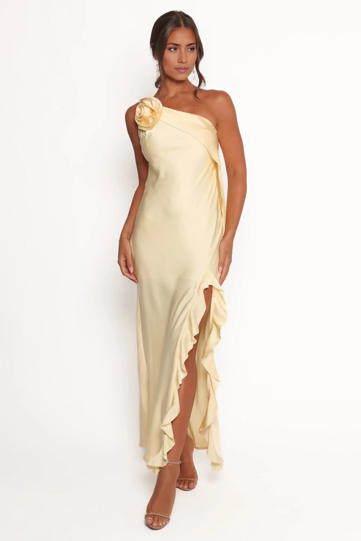 Special Occasion Sophisticated Graceful Stylish Refined Elegant Red Satin Sleeveless Prom Dress
