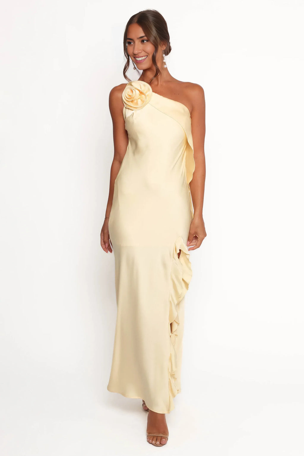 Special Occasion Sophisticated Graceful Stylish Refined Elegant Red Satin Sleeveless Prom Dress