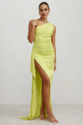 Beautiful Timeless Special Occasion Sophisticated Elegant Red Satin Sleeveless Floor-Length Prom Dress