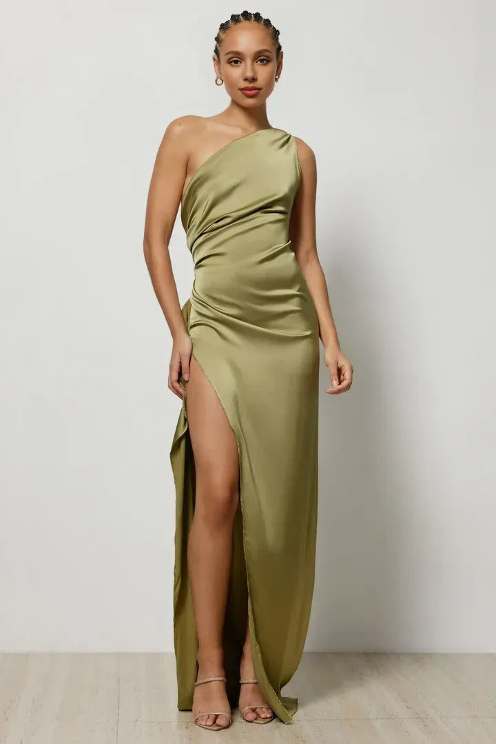 Beautiful Timeless Special Occasion Elegant Hot Pink Satin Sleeveless Floor-Length Prom Dress