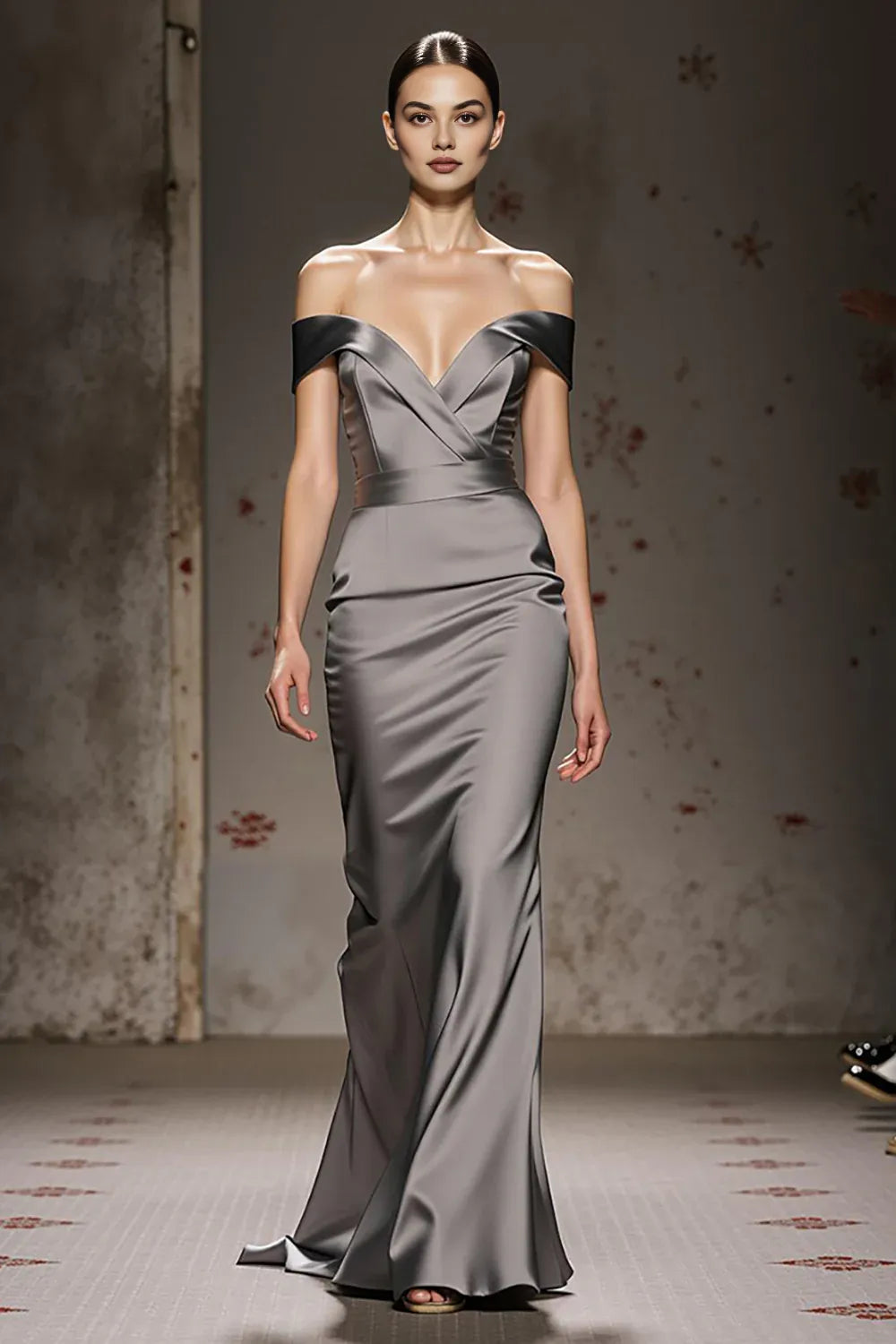 Special Occasion Sophisticated Graceful Stylish Elegant Black Satin Mermaid Sleeveless Prom Dress