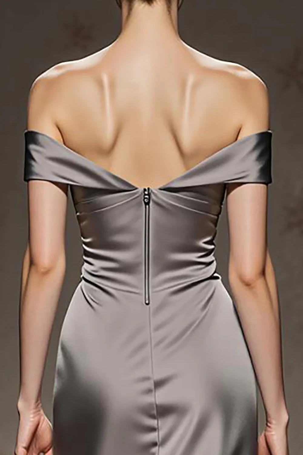 Special Occasion Sophisticated Graceful Stylish Elegant Black Satin Mermaid Sleeveless Prom Dress