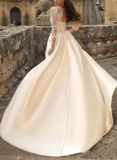 Ball-Gown Wedding Dresses Stunning Sleeves