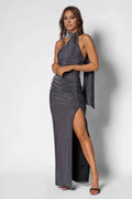 Sophisticated Graceful Stylish Refined Beautiful Elegant Red Satin Bodycon Sleeveless Prom Dress