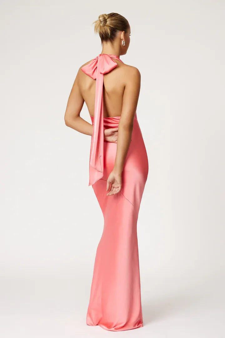 Timeless Special Occasion Sophisticated Graceful Elegant Silver Satin Sleeveless Floor-Length Prom Dress