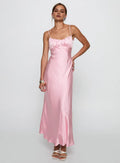 Timeless Special Occasion Sophisticated Elegant Blush Pink Satin Sleeveless Floor-Length Prom Dress