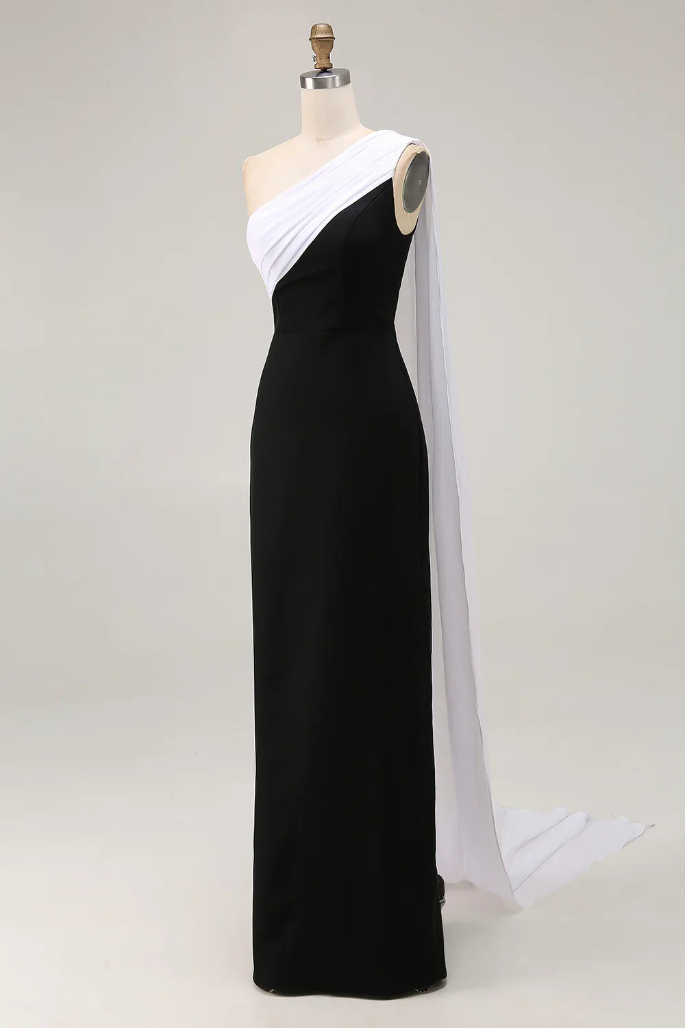 Special Occasion Sophisticated Graceful Stylish Elegant Black Satin Sheath Sleeveless Floor-Length Evening Dress