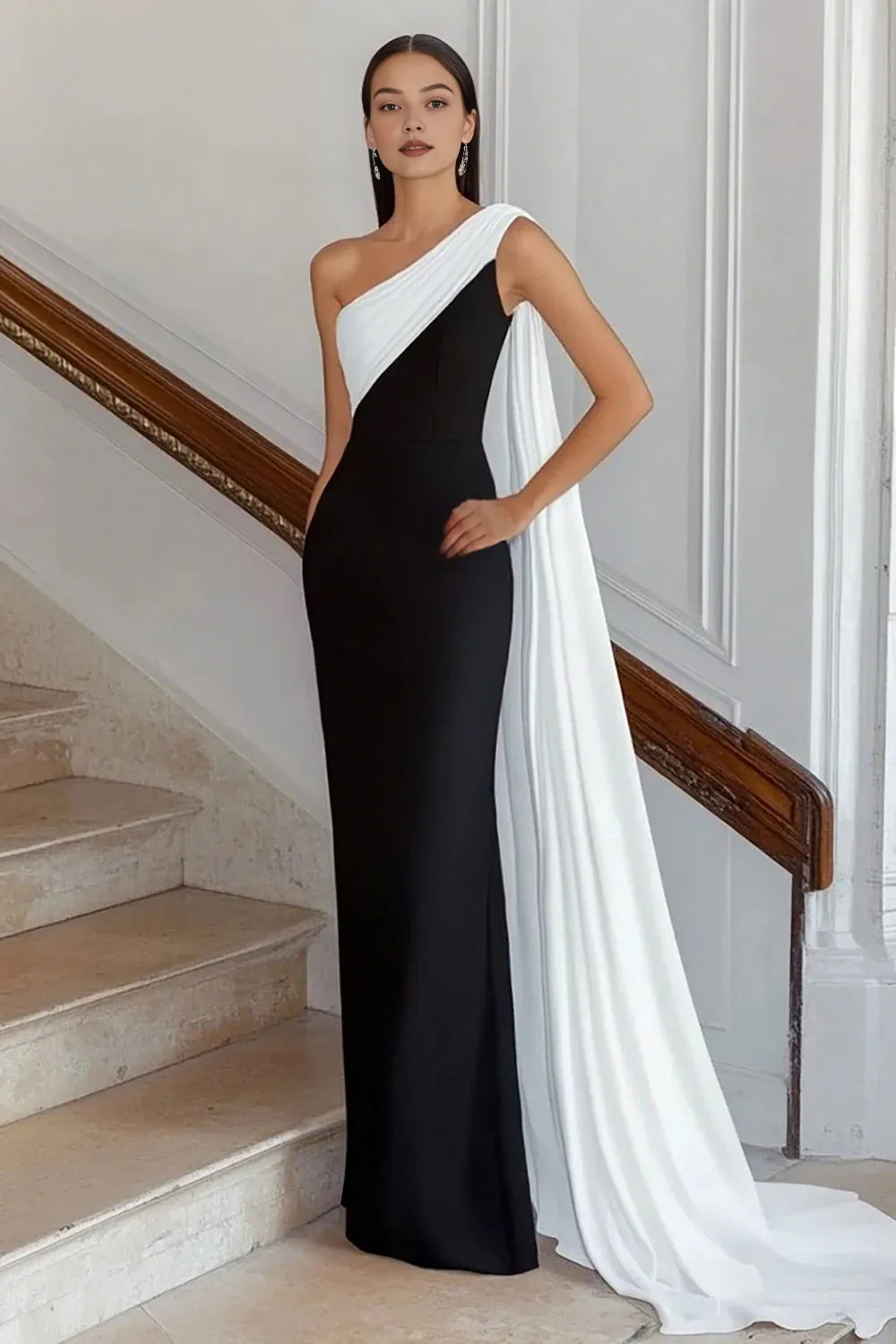 Special Occasion Sophisticated Graceful Stylish Elegant Black Satin Sheath Sleeveless Floor-Length Evening Dress